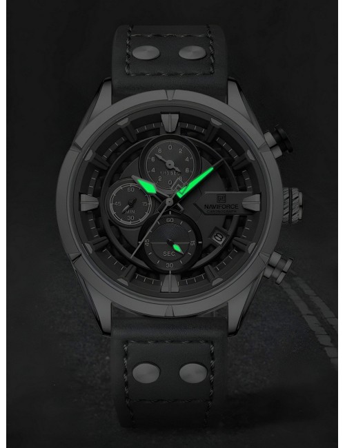 Reloj Naviforce Casual Nf8045 Cuero Hombre + Estuche
