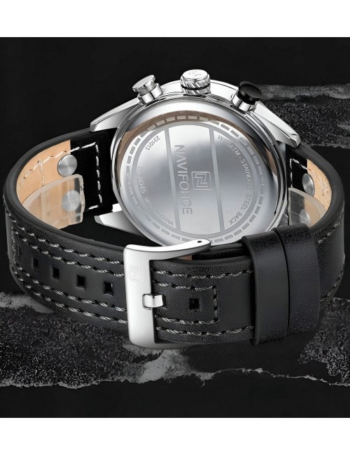 Reloj Naviforce Casual Nf8045 Cuero Hombre + Estuche