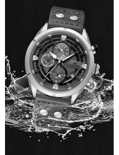 Reloj Naviforce Casual Nf8045 Cuero Hombre + Estuche