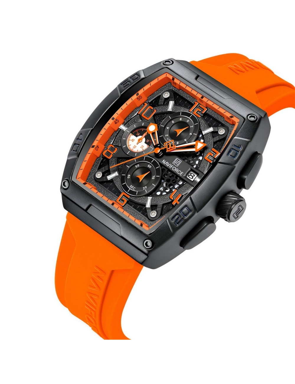 Reloj Naviforce Deportivo Nf8052 Goma Hombre + Estuche