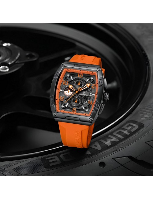 Reloj Naviforce Deportivo Nf8052 Goma Hombre + Estuche