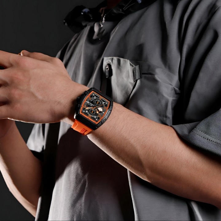 Reloj Naviforce Deportivo Nf8052 Goma Hombre + Estuche