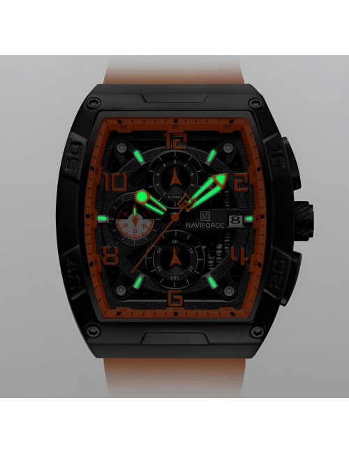 Reloj Naviforce Deportivo Nf8052 Goma Hombre + Estuche