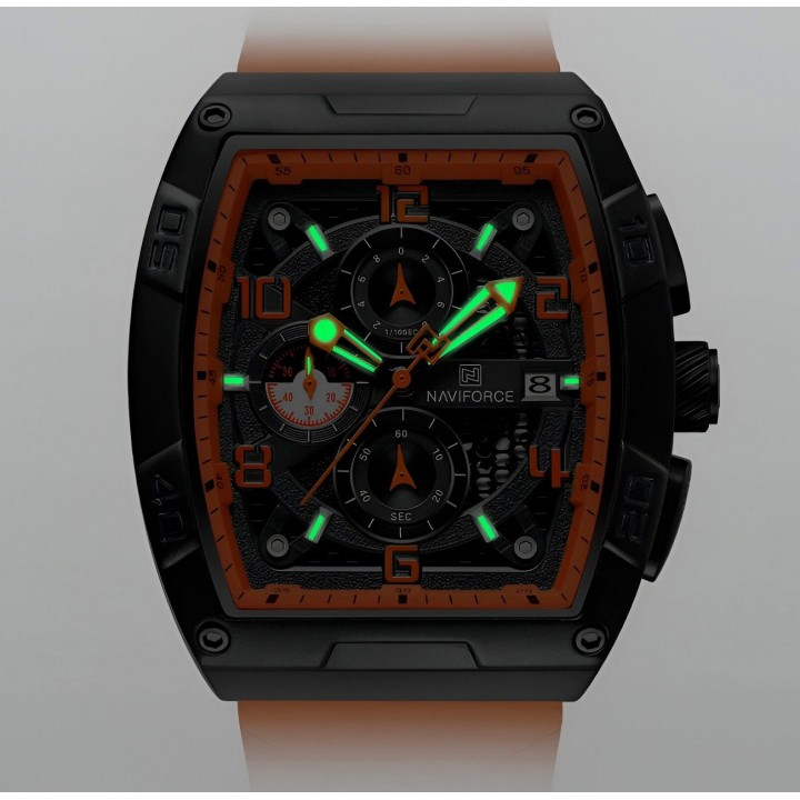 Reloj Naviforce Deportivo Nf8052 Goma Hombre + Estuche