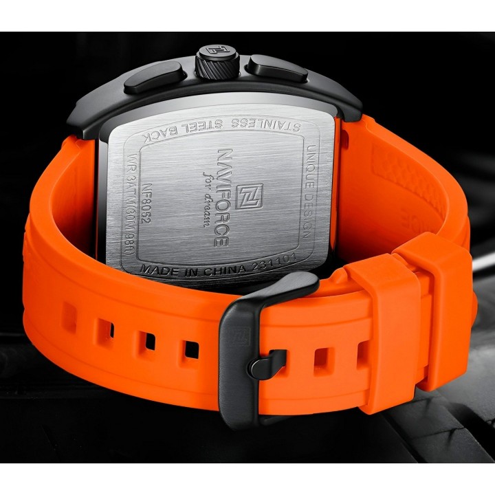 Reloj Naviforce Deportivo Nf8052 Goma Hombre + Estuche