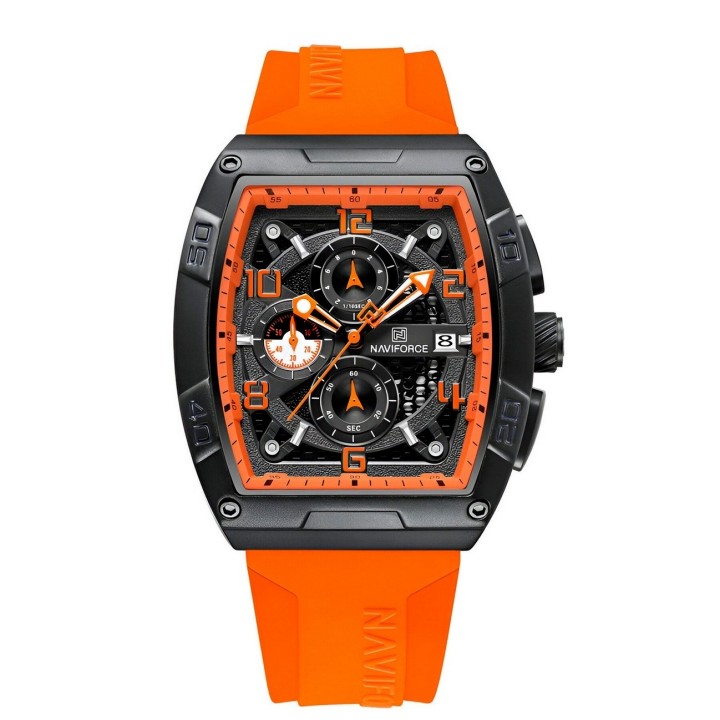 Reloj Naviforce Deportivo Nf8052 Goma Hombre + Estuche