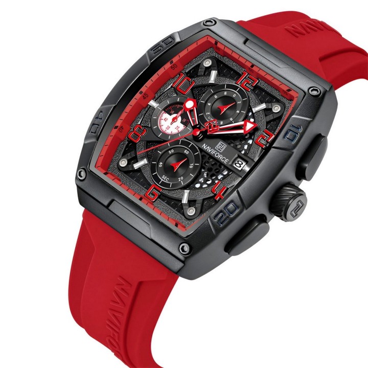 Reloj Naviforce Deportivo Nf8052 Goma Hombre + Estuche