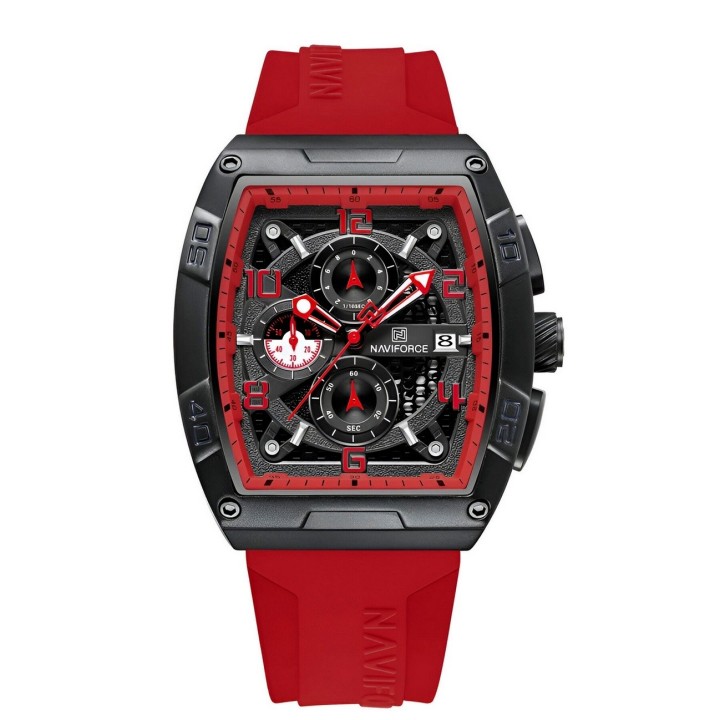 Reloj Naviforce Deportivo Nf8052 Goma Hombre + Estuche