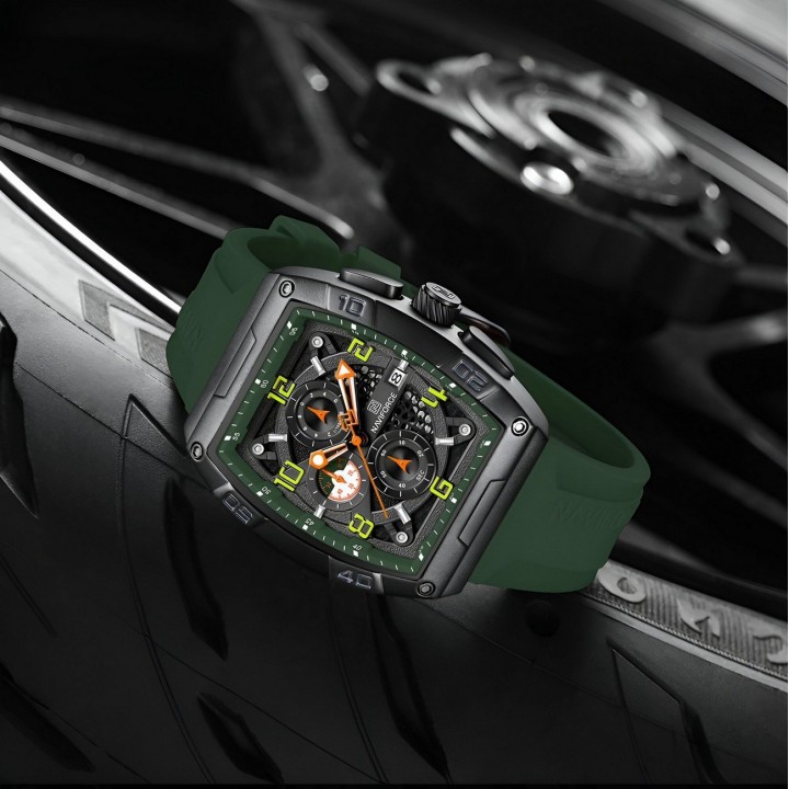 Reloj Naviforce Deportivo Nf8052 Goma Hombre + Estuche