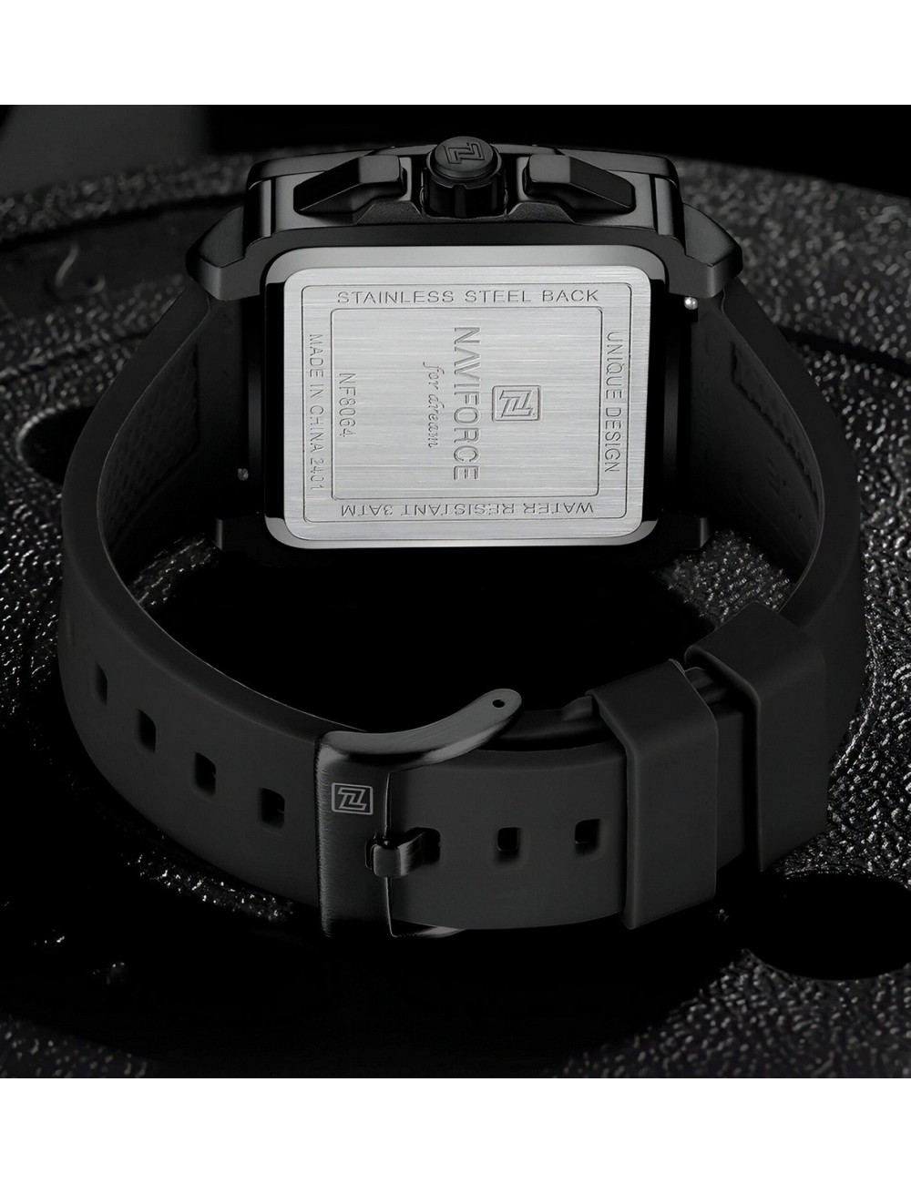 Reloj Naviforce Deportivo Nf8064 Goma Hombre + Estuche