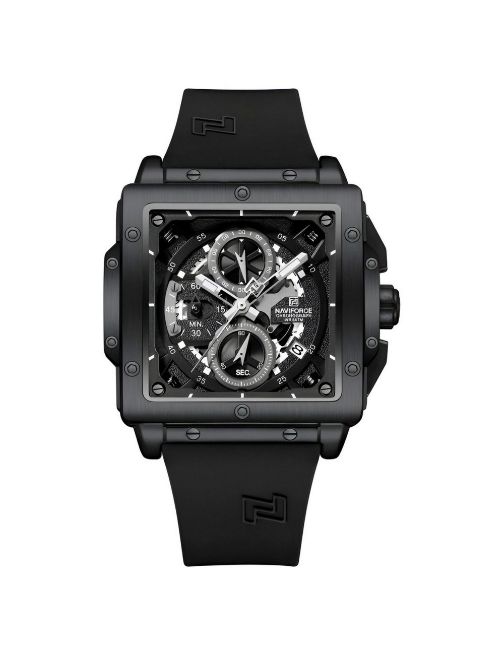 Reloj Naviforce Deportivo Nf8064 Goma Hombre + Estuche