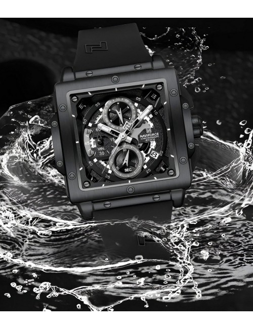 Reloj Naviforce Deportivo Nf8064 Goma Hombre + Estuche