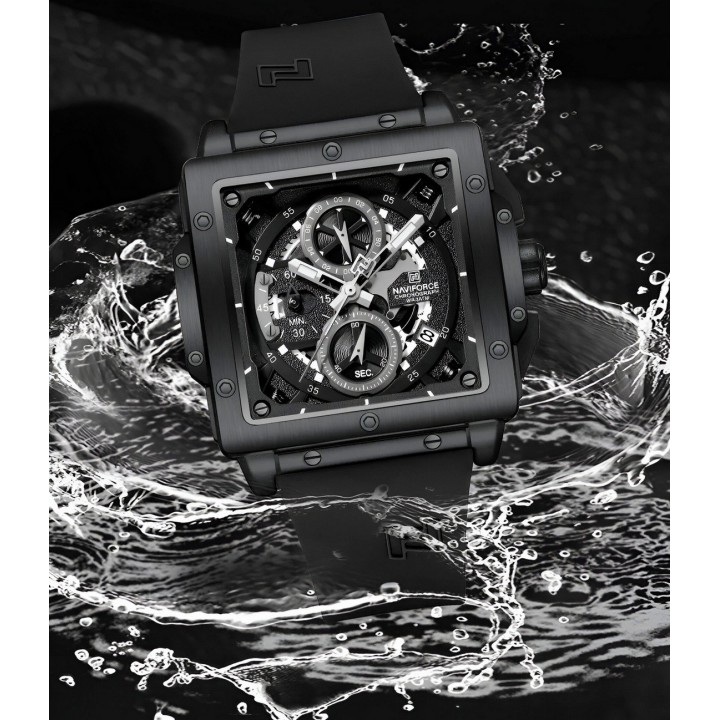 Reloj Naviforce Deportivo Nf8064 Goma Hombre + Estuche