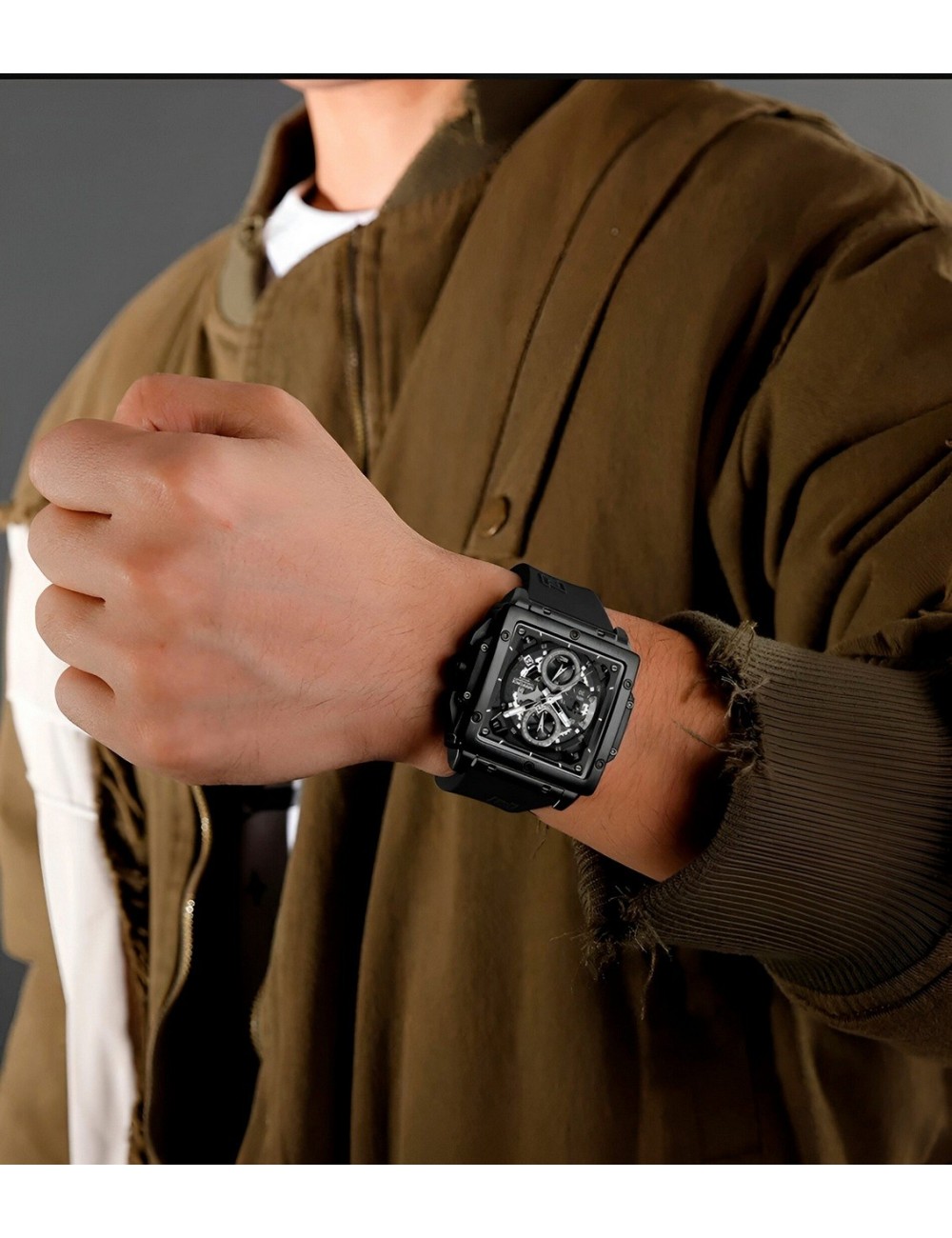 Reloj Naviforce Deportivo Nf8064 Goma Hombre + Estuche