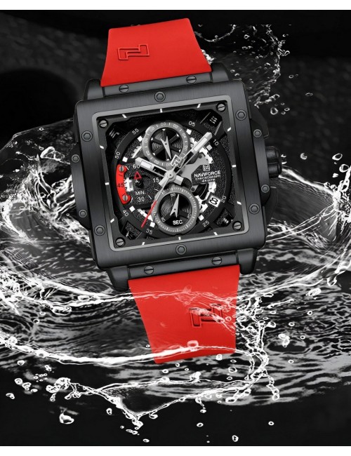 Reloj Naviforce Deportivo Nf8064 Goma Hombre + Estuche