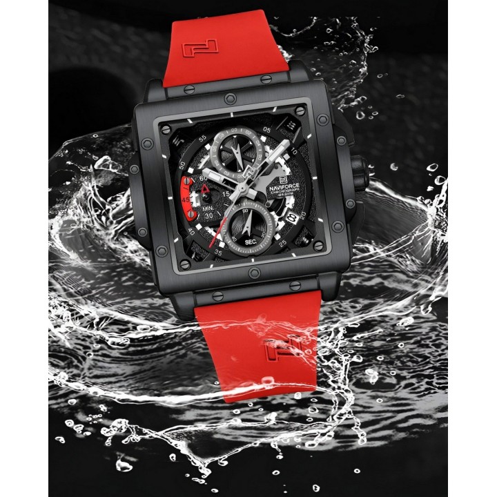 Reloj Naviforce Deportivo Nf8064 Goma Hombre + Estuche