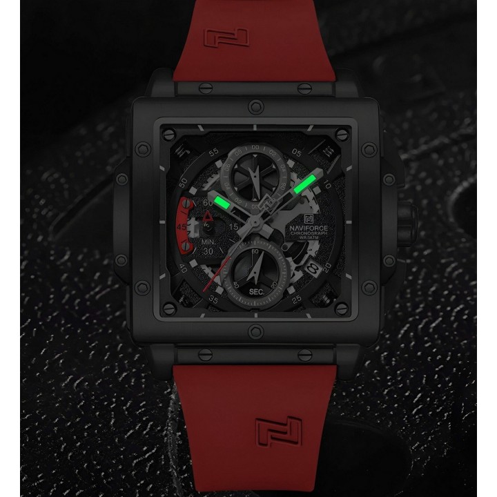 Reloj Naviforce Deportivo Nf8064 Goma Hombre + Estuche
