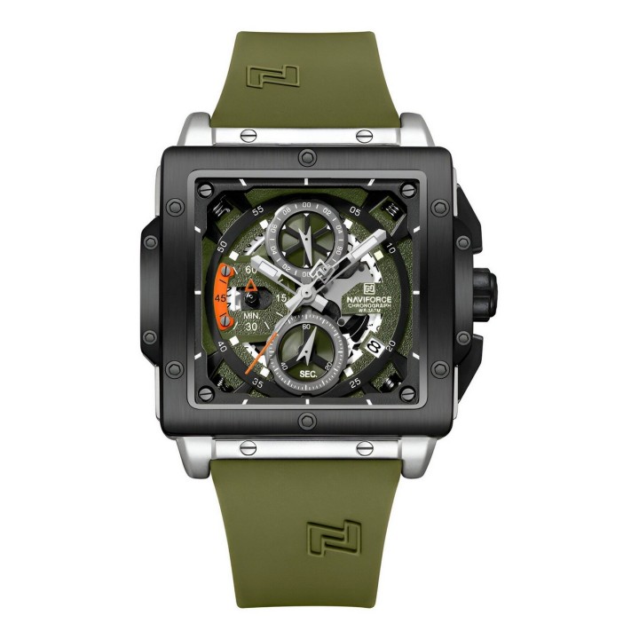 Reloj Naviforce Deportivo Nf8064 Goma Hombre + Estuche