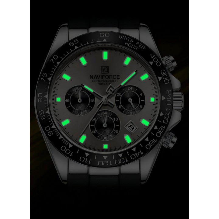 Reloj Naviforce Casual Nf8054 Goma Hombre + Estuche