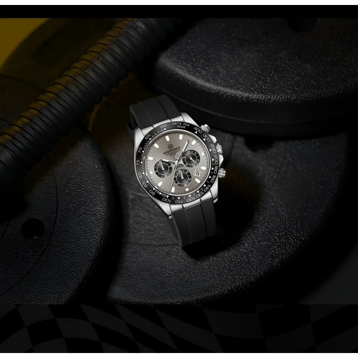Reloj Naviforce Casual Nf8054 Goma Hombre + Estuche
