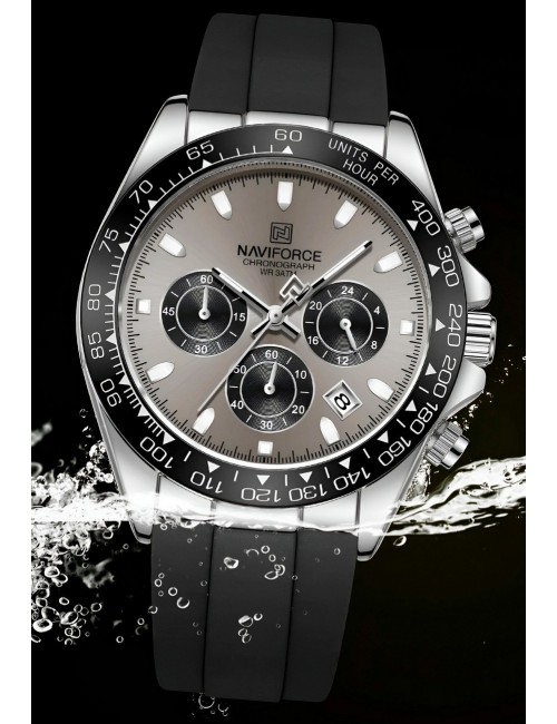 Reloj Naviforce Casual Nf8054 Goma Hombre + Estuche