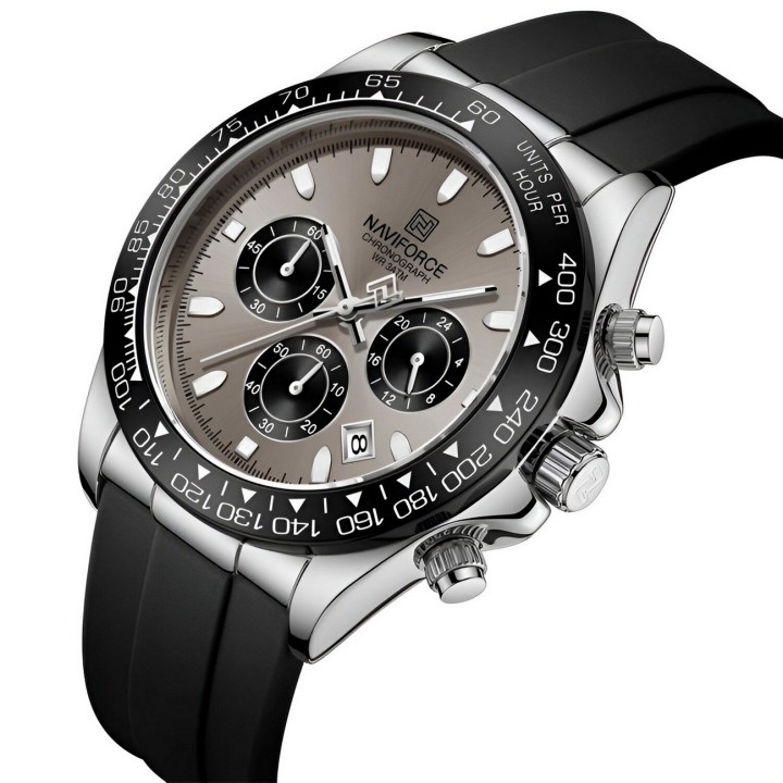 Reloj Naviforce Casual Nf8054 Goma Hombre + Estuche