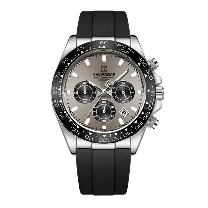 Reloj Naviforce Casual Nf8054 Goma Hombre + Estuche