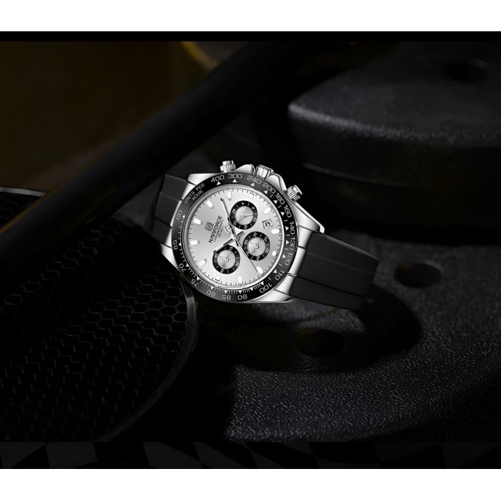 Reloj Naviforce Casual Nf8054 Goma Hombre + Estuche