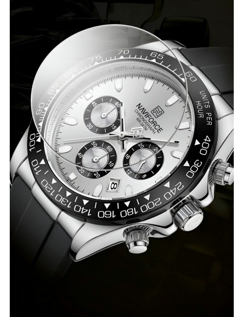 Reloj Naviforce Casual Nf8054 Goma Hombre + Estuche