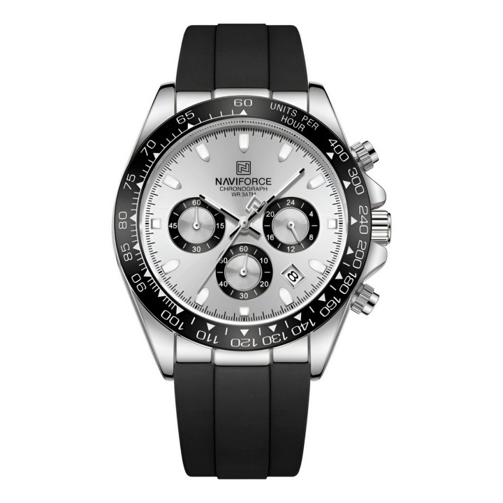 Reloj Naviforce Casual Nf8054 Goma Hombre + Estuche