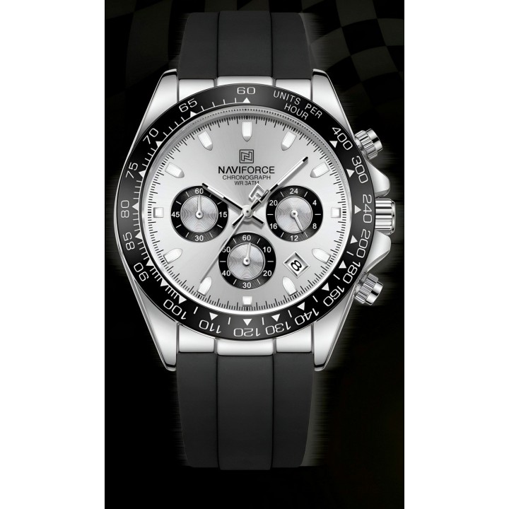 Reloj Naviforce Casual Nf8054 Goma Hombre + Estuche
