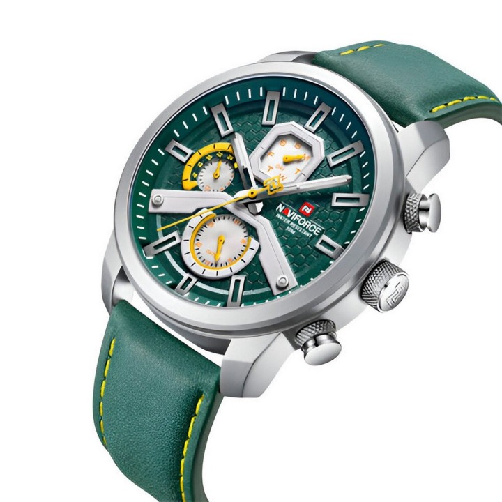 Reloj Naviforce Casual Nf9211l Cuero Hombre + Estuche