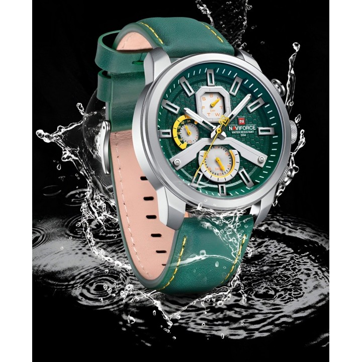 Reloj Naviforce Casual Nf9211l Cuero Hombre + Estuche