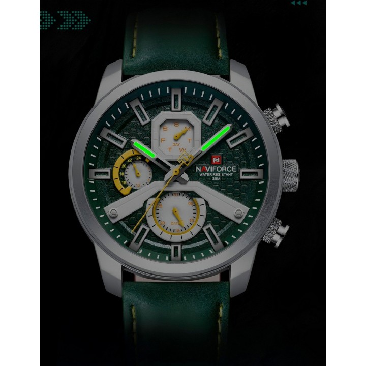 Reloj Naviforce Casual Nf9211l Cuero Hombre + Estuche