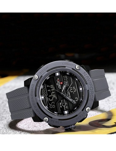 Reloj Naviforce Deportivo Nf7114 Goma Led Hombre + Estuche