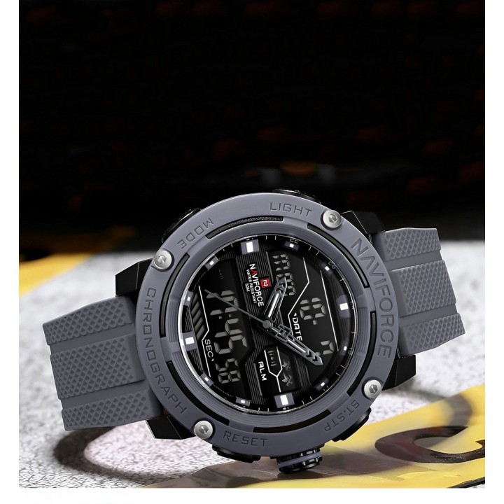 Reloj Naviforce Deportivo Nf7114 Goma Led Hombre + Estuche