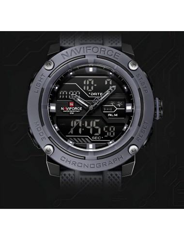 Reloj Naviforce Deportivo Nf7114 Goma Led Hombre + Estuche