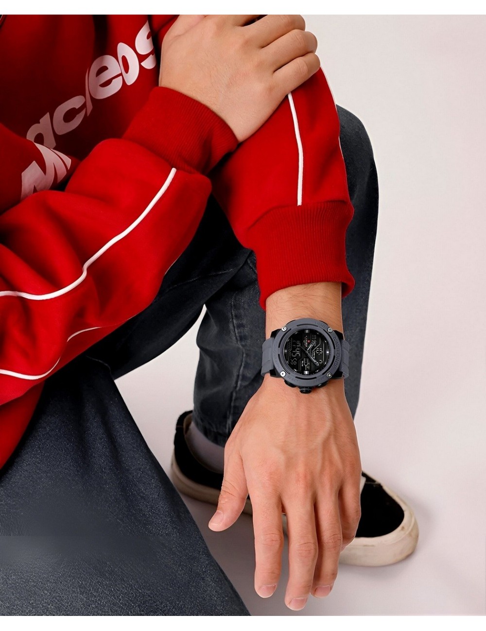 Reloj Naviforce Deportivo Nf7114 Goma Led Hombre + Estuche