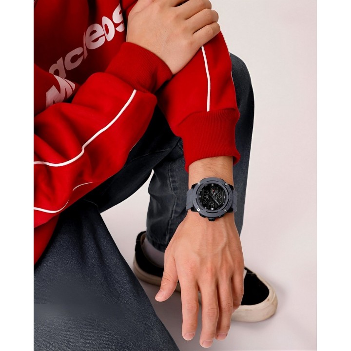 Reloj Naviforce Deportivo Nf7114 Goma Led Hombre + Estuche