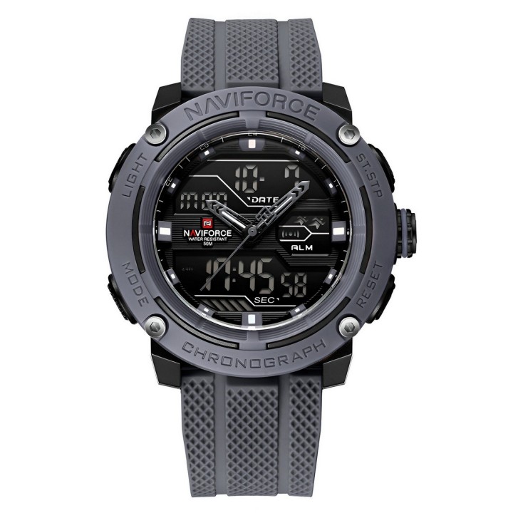 Reloj Naviforce Deportivo Nf7114 Goma Led Hombre + Estuche