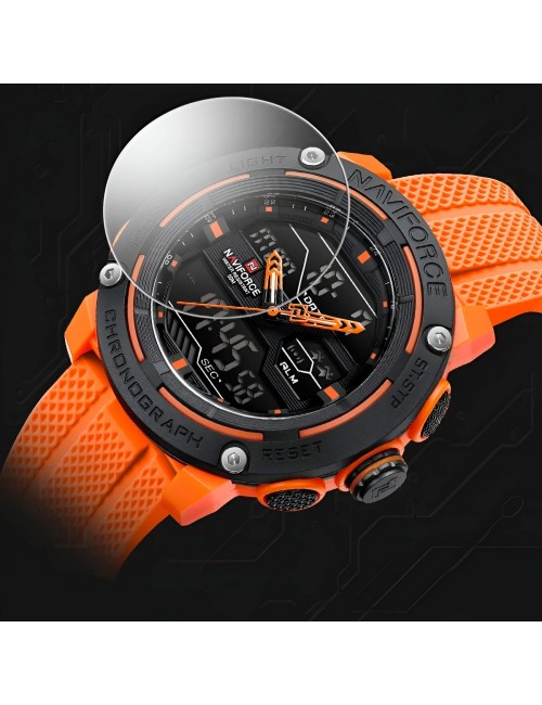 Reloj Naviforce Deportivo Nf7114 Goma Led Hombre + Estuche