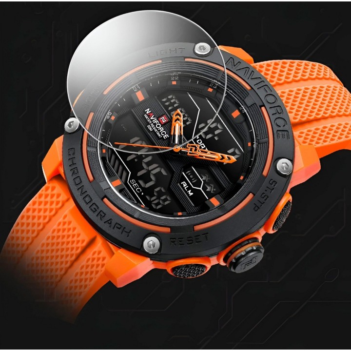 Reloj Naviforce Deportivo Nf7114 Goma Led Hombre + Estuche