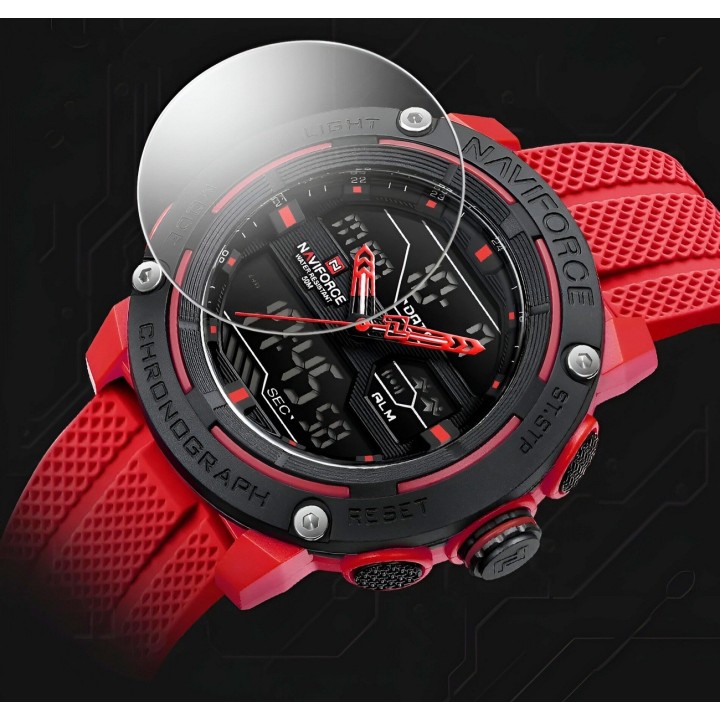 Reloj Naviforce Deportivo Nf7114 Goma Led Hombre + Estuche
