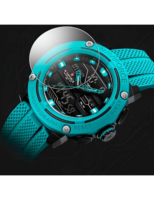 Reloj Naviforce Deportivo Nf7114 Goma Led Hombre + Estuche