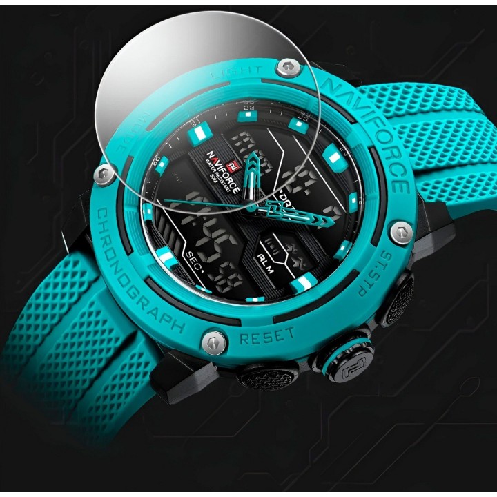 Reloj Naviforce Deportivo Nf7114 Goma Led Hombre + Estuche