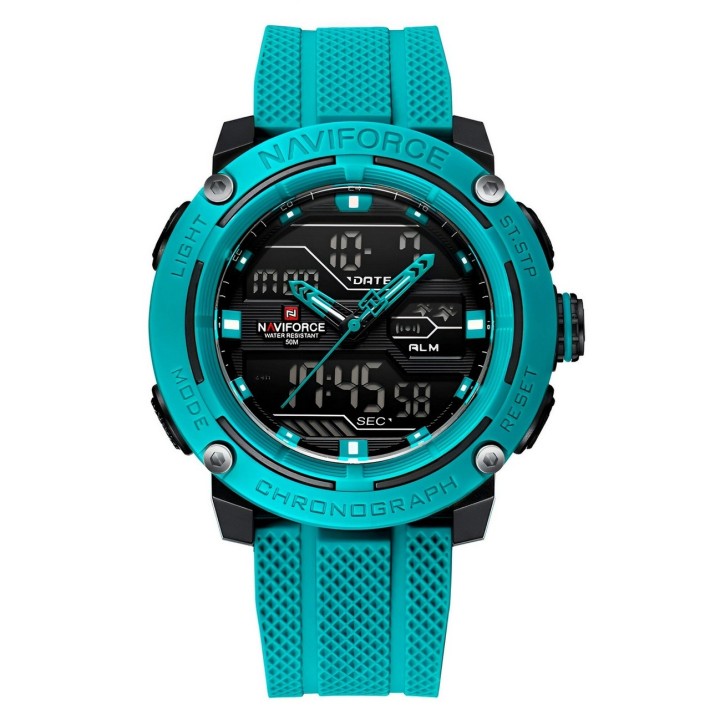 Reloj Naviforce Deportivo Nf7114 Goma Led Hombre + Estuche