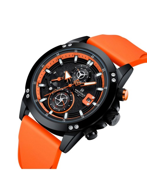 Reloj Naviforce Deportivo Nf8033 Goma Hombre + Estuche