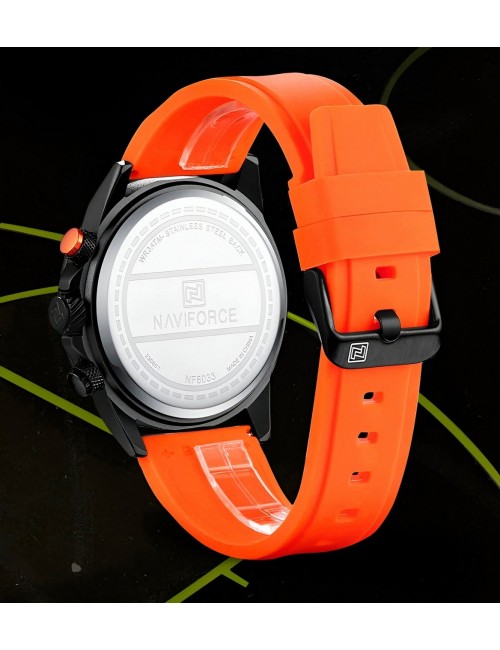 Reloj Naviforce Deportivo Nf8033 Goma Hombre + Estuche