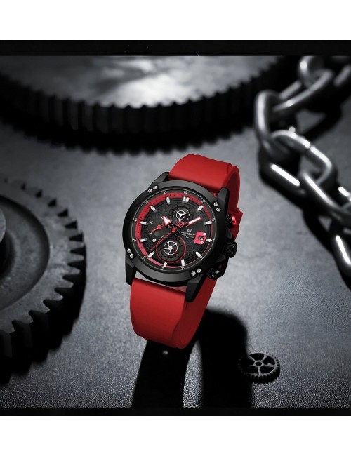 Reloj Naviforce Deportivo Nf8033 Goma Hombre + Estuche