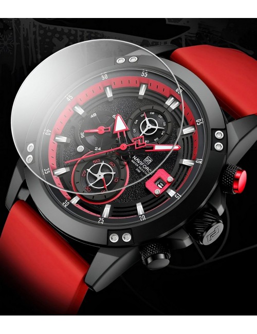 Reloj Naviforce Deportivo Nf8033 Goma Hombre + Estuche